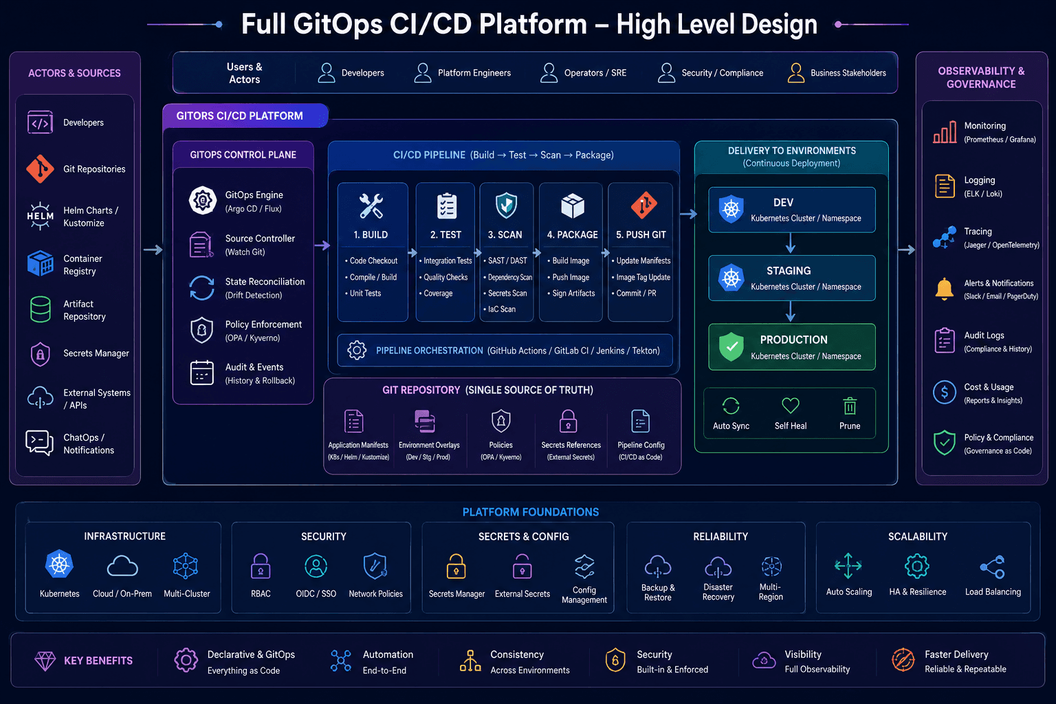 Full GitOps CI/CD Platform